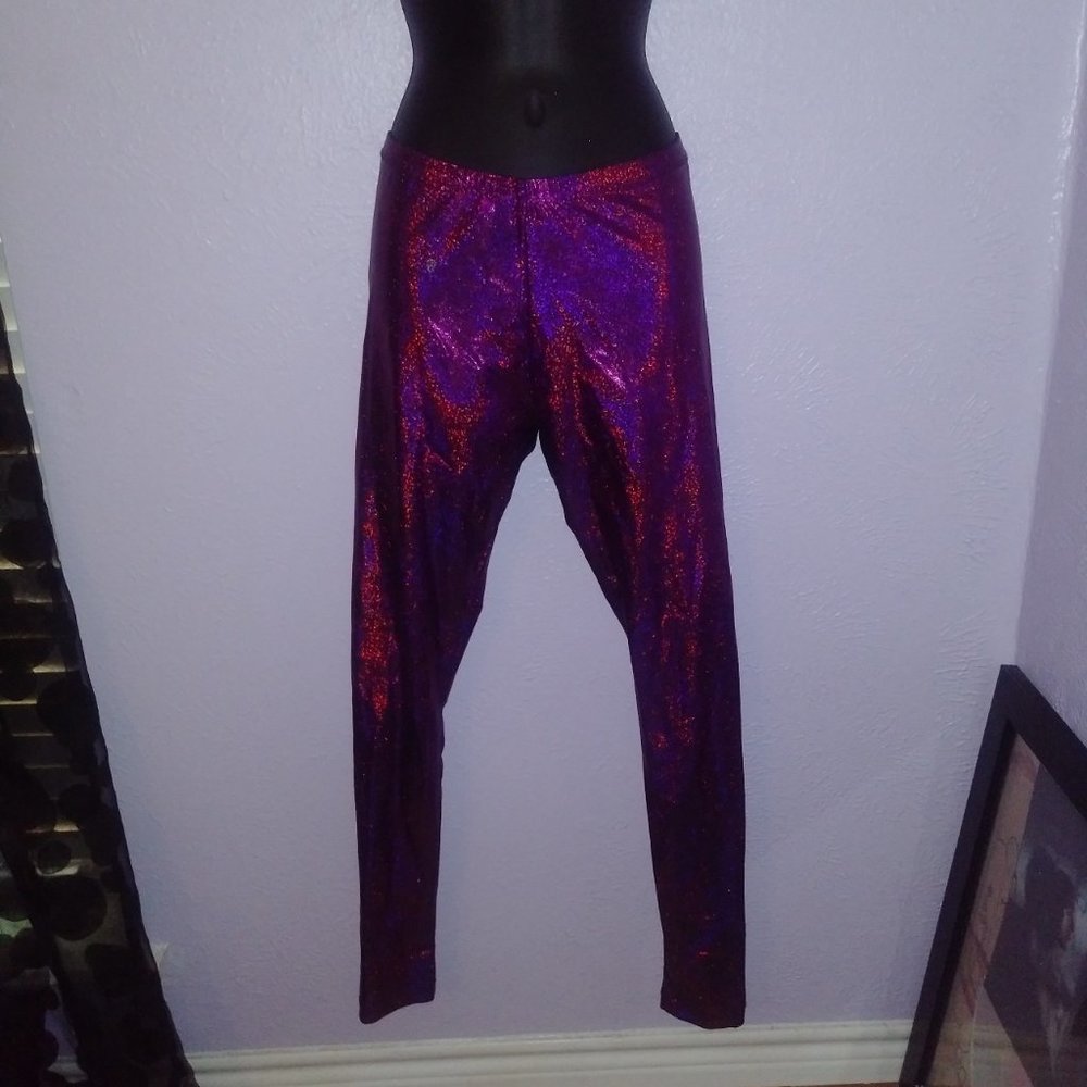 Pink/Fuchsia/Magenta/Purple Holographic Leggings
